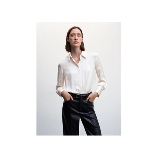 Mango Koszula Ideale 47043254 Écru Regular Fit Mango S MODIVO
