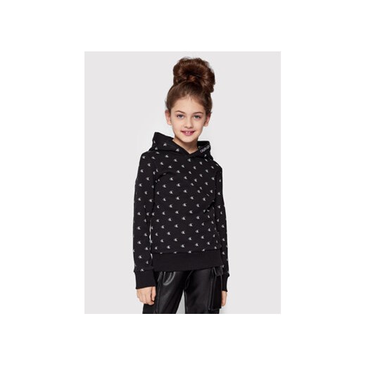 Calvin Klein Jeans Bluza Mini Monogram IG0IG01043 Czarny Regular Fit 8Y MODIVO