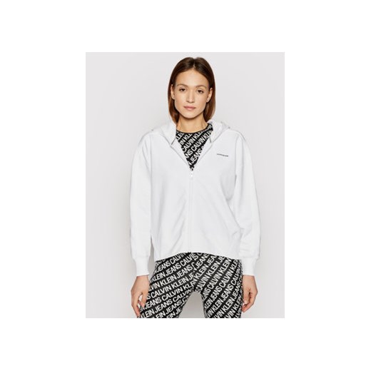Calvin Klein Jeans Bluza J20J215577 Biały Regular Fit XS promocyjna cena MODIVO