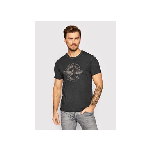 Alpha Industries T-Shirt Olidye 118513 Czarny Regular Fit Alpha Industries S wyprzedaż MODIVO