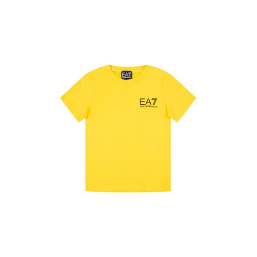EA7 Emporio Armani T-Shirt 3HBT51 BJ02Z 1632 Żółty Regular Fit 4Y promocja MODIVO