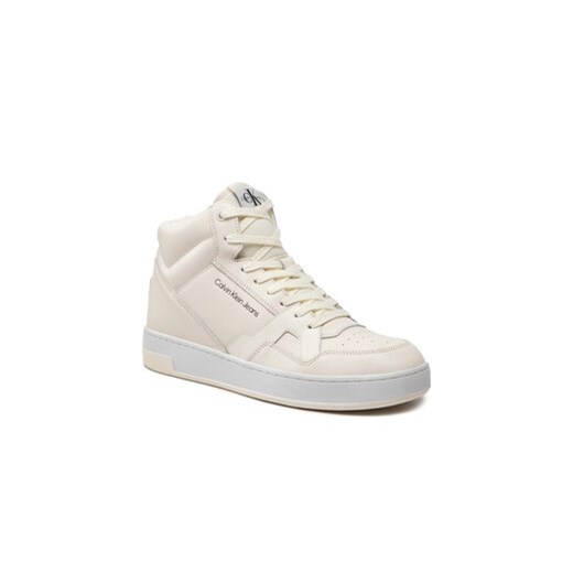 Calvin Klein Jeans Sneakersy Basket Cups Laceup High YM0YM00498 Beżowy 45 promocja MODIVO