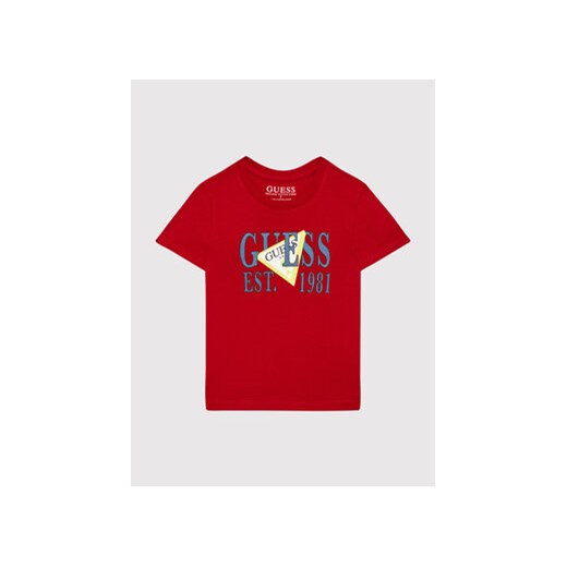 Guess T-Shirt N2RI00 K8HM0 Czerwony Regular Fit Guess 4Y okazja MODIVO