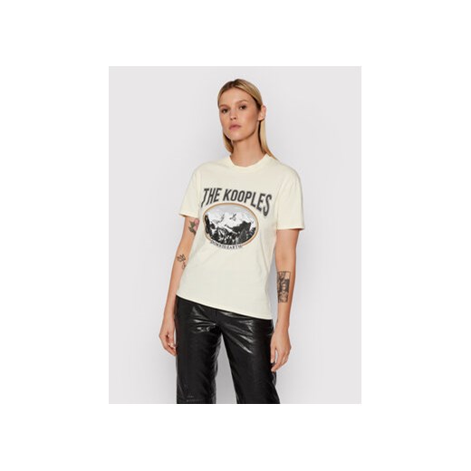 The Kooples T-Shirt Print FTSC23030K Żółty Regular Fit The Kooples 4 MODIVO