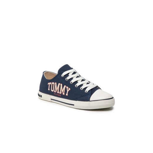 Tommy Hilfiger Trampki Low Cut Lace-Up Sneaker T3X4-32208-1352 S Granatowy Tommy Hilfiger 37 MODIVO