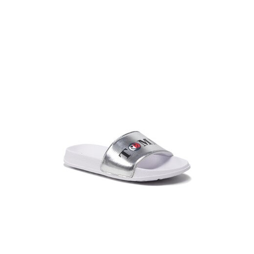 Tommy Hilfiger Klapki Smile Print Pool Slide T3A0-32194-1367 M Srebrny Tommy Hilfiger 32 okazja MODIVO