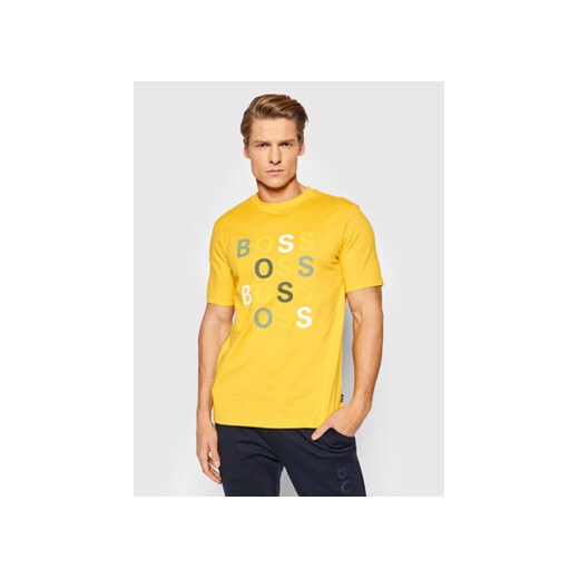 Boss T-Shirt Tessler 171 50462552 Żółty Slim Fit L MODIVO wyprzedaż