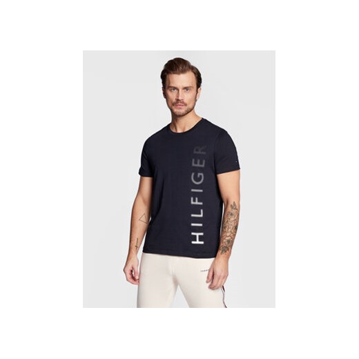 Tommy Hilfiger T-Shirt Vertical Gradient MW0MW29668 Granatowy Slim Fit Tommy Hilfiger L MODIVO