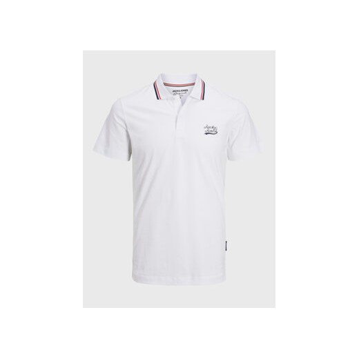 Jack&Jones Polo 12228781 Biały Standard Fit M MODIVO