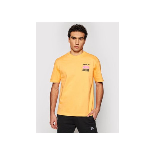 adidas T-Shirt Adventure Mountain Back Print GN2349 Pomarańczowy Regular Fit S okazja MODIVO