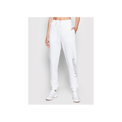 Lacoste Spodnie dresowe XF0205 Biały Regular Fit Lacoste 38 MODIVO