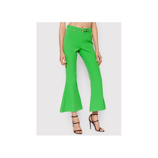 Versace Jeans Couture Spodnie materiałowe Flared 71HAA111 Zielony Regular Fit 38 promocyjna cena MODIVO