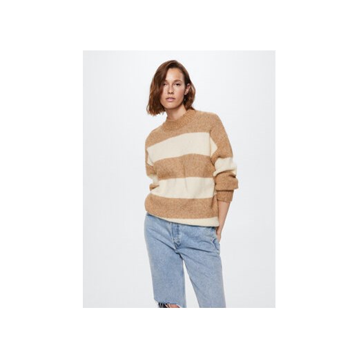 Mango Sweter CarioQue 37017740 Beżowy Oversize Mango L wyprzedaż MODIVO