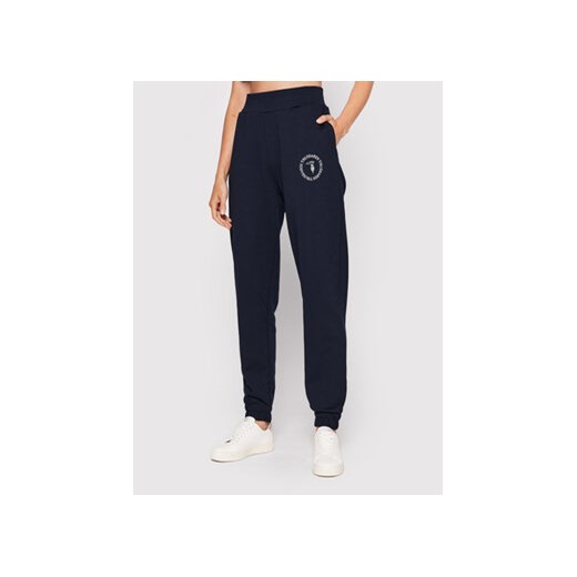 Trussardi Spodnie dresowe 56P00356 Granatowy Regular Fit Trussardi L okazyjna cena MODIVO