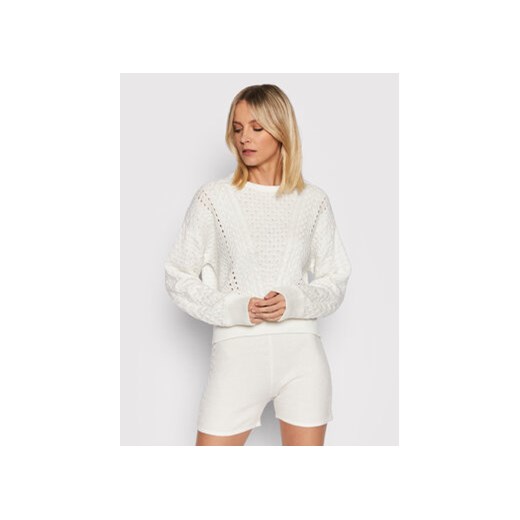 Guess Sweter Open Cable Mix Braya W1BR52 Z2WL0 Biały Relaxed Fit Guess XXL MODIVO