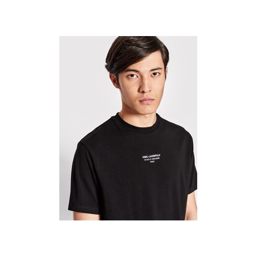 KARL LAGERFELD T-Shirt Crew Neck 755056 521221 Czarny Regular Fit Karl Lagerfeld S okazyjna cena MODIVO