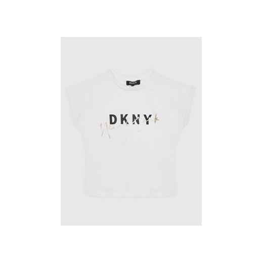 DKNY T-Shirt D35S02 S Biały Regular Fit 14Y MODIVO