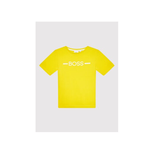 Boss T-Shirt J25N29 S Żółty Regular Fit 8Y MODIVO
