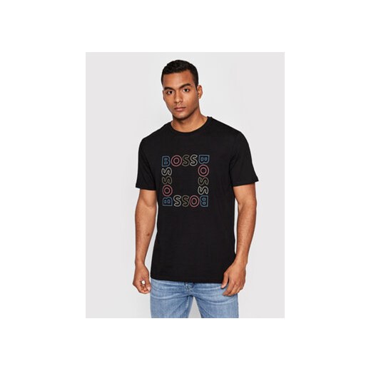 Boss T-Shirt Square 50481910 Czarny Casual Fit S MODIVO