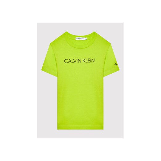 Calvin Klein Jeans T-Shirt Institutional IB0IB00347 Zielony Regular Fit 6Y MODIVO okazyjna cena