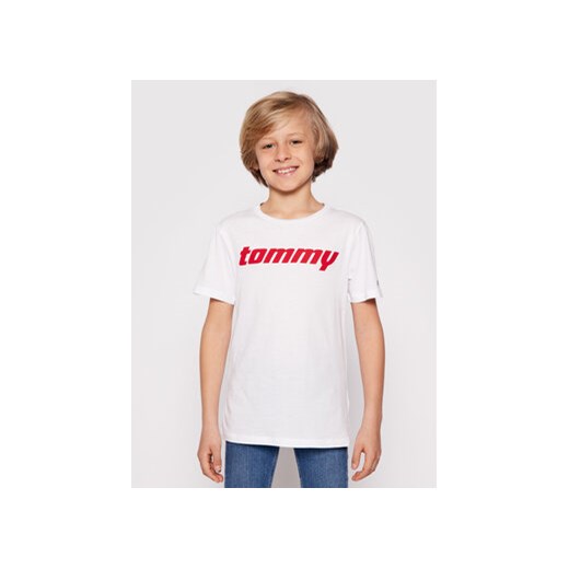 Tommy Hilfiger T-Shirt Crew Neck UB0UB00362 Biały Regular Fit Tommy Hilfiger 14_16Y okazyjna cena MODIVO