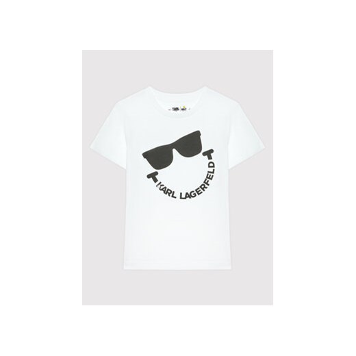 KARL LAGERFELD T-Shirt SMILEY WORLD Z25344 S Biały Regular Fit Karl Lagerfeld 6Y okazyjna cena MODIVO
