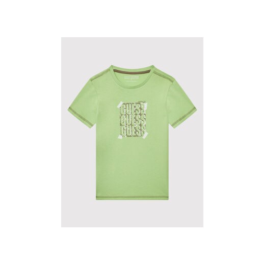 Guess T-Shirt L2GI18 K8HM0 Zielony Regular Fit Guess 16Y okazja MODIVO