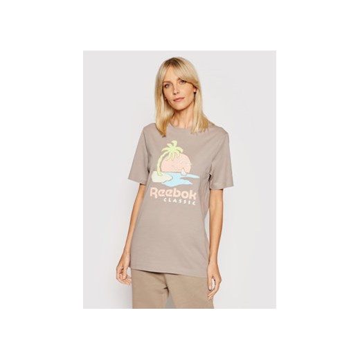 Reebok T-Shirt Unisex Classics Graphic GN3672 Beżowy Regular Fit Reebok L MODIVO