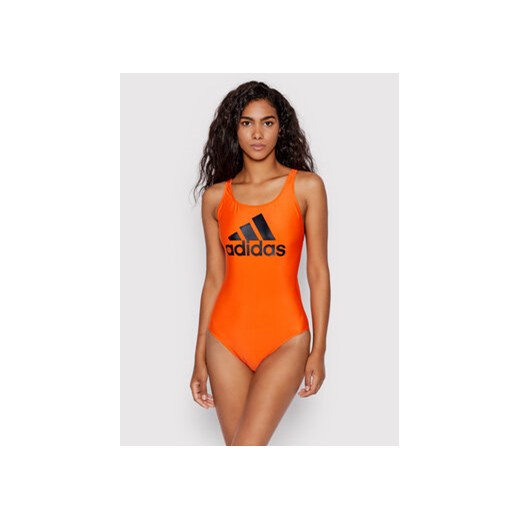 adidas Strój kąpielowy Big Logo HL8428 Pomarańczowy 34 MODIVO