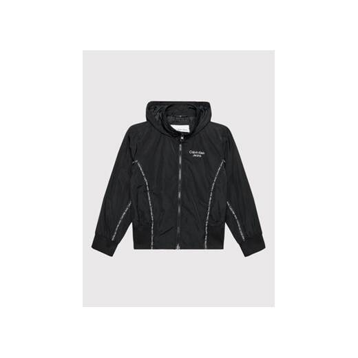 Calvin Klein Jeans Kurtka przejściowa Logo Tape IG0IG01437 Czarny Regular Fit 16 wyprzedaż MODIVO