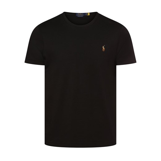 Polo Ralph Lauren T-shirt męski Mężczyźni Bawełna czarny jednolity ze sklepu vangraaf w kategorii T-shirty męskie - zdjęcie 152696227