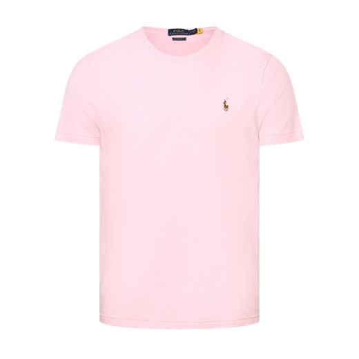 Polo Ralph Lauren T-shirt męski Mężczyźni Bawełna różowy jednolity ze sklepu vangraaf w kategorii T-shirty męskie - zdjęcie 152696228