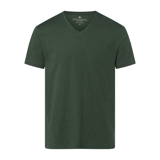 Nils Sundström T-shirt męski Mężczyźni Dżersej jodłowy marmurkowy ze sklepu vangraaf w kategorii T-shirty męskie - zdjęcie 152696337