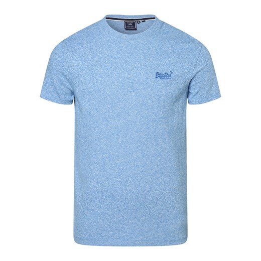 Superdry T-shirt męski Mężczyźni Bawełna niebieski marmurkowy ze sklepu vangraaf w kategorii T-shirty męskie - zdjęcie 152696418