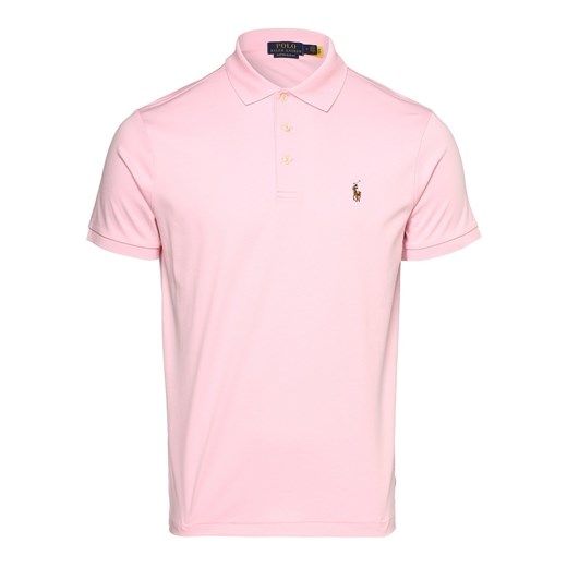 Polo Ralph Lauren Męska koszulka polo Mężczyźni Dżersej różowy jednolity ze sklepu vangraaf w kategorii T-shirty męskie - zdjęcie 152696829