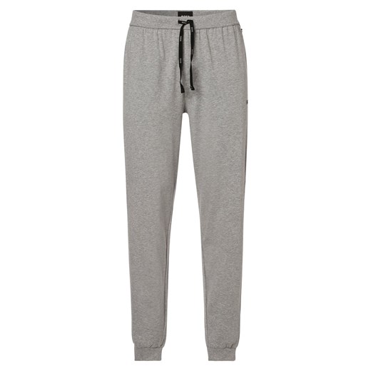 BOSS Męskie spodnie od piżamy Mężczyźni Bawełna szary jednolity ze sklepu vangraaf w kategorii Piżamy męskie - zdjęcie 152697507