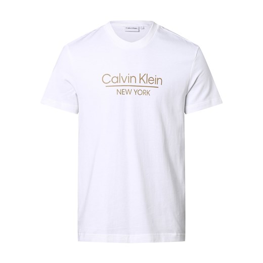 Calvin Klein T-shirt męski Mężczyźni Bawełna biały nadruk Calvin Klein M vangraaf