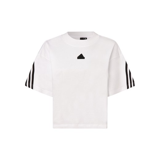 adidas Sportswear T-shirt damski Kobiety Bawełna biały jednolity ze sklepu vangraaf w kategorii Bluzki damskie - zdjęcie 152699306