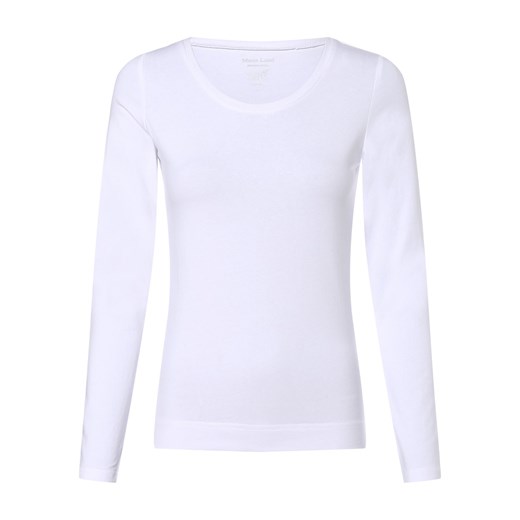 Marie Lund Damska koszulka z długim rękawem Kobiety Dżersej biały jednolity ze sklepu vangraaf w kategorii Bluzki damskie - zdjęcie 152699348