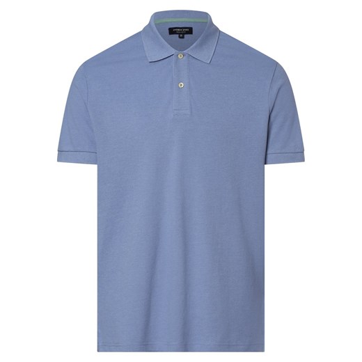 Andrew James Męska koszulka polo Mężczyźni Bawełna jasnoniebieski marmurkowy ze sklepu vangraaf w kategorii T-shirty męskie - zdjęcie 152699585