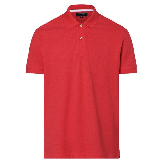 Andrew James Męska koszulka polo Mężczyźni Bawełna czerwony marmurkowy ze sklepu vangraaf w kategorii T-shirty męskie - zdjęcie 152699587