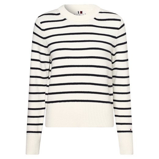 Tommy Hilfiger Sweter damski Kobiety biały w paski Tommy Hilfiger M okazyjna cena vangraaf