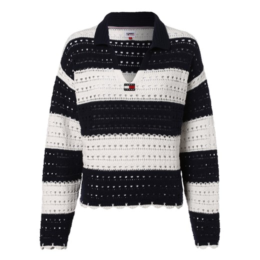 Tommy Jeans Sweter damski Kobiety Bawełna granatowy w paski Tommy Jeans S vangraaf