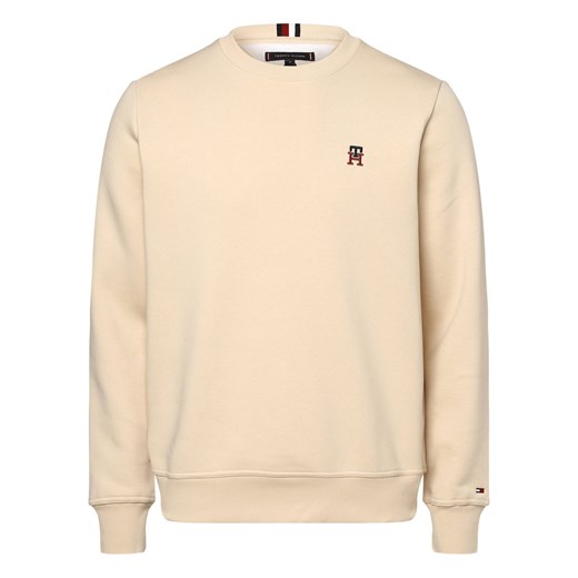 Tommy Hilfiger Męska bluza nierozpinana Mężczyźni beżowy jednolity Tommy Hilfiger XL wyprzedaż vangraaf