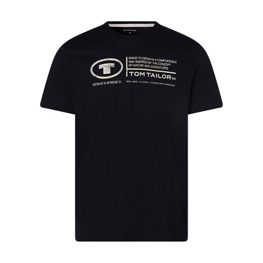 Tom Tailor T-shirt męski Mężczyźni Bawełna granatowy nadruk ze sklepu vangraaf w kategorii T-shirty męskie - zdjęcie 152700389