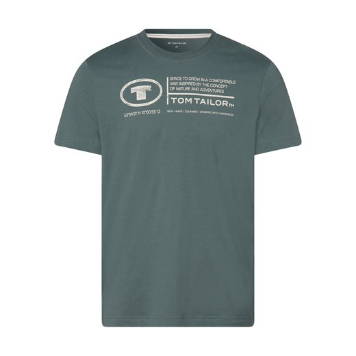 Tom Tailor T-shirt męski Mężczyźni Bawełna cyjan nadruk ze sklepu vangraaf w kategorii T-shirty męskie - zdjęcie 152700397