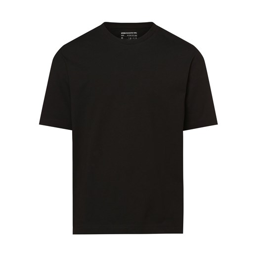 Drykorn T-shirt męski Mężczyźni Bawełna czarny jednolity ze sklepu vangraaf w kategorii T-shirty męskie - zdjęcie 152700509