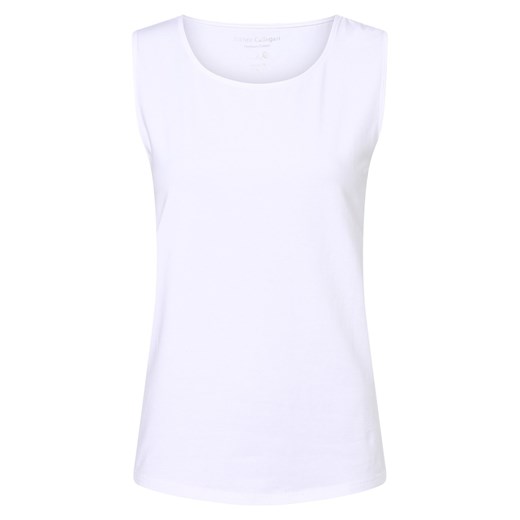Franco Callegari Top damski Kobiety Bawełna biały jednolity ze sklepu vangraaf w kategorii Bluzki damskie - zdjęcie 152700838