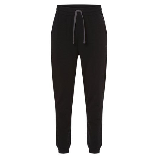 JOOP! Męskie spodnie od piżamy Mężczyźni Bawełna czarny jednolity ze sklepu vangraaf w kategorii Piżamy męskie - zdjęcie 152700876