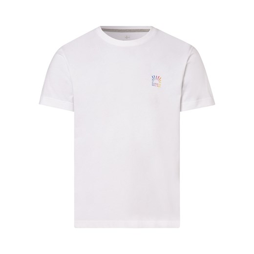 Nils Sundström T-shirt męski Mężczyźni Bawełna biały nadruk ze sklepu vangraaf w kategorii T-shirty męskie - zdjęcie 152701309